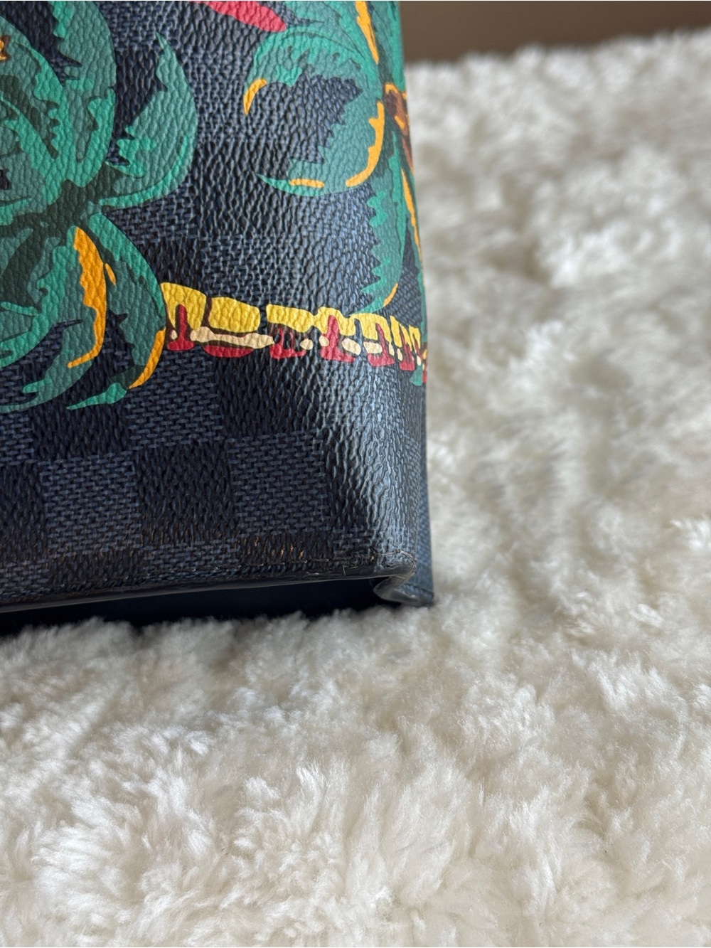 Louis Vuitton Black Damier Graphite Palm Tree Pouch - Picture 5 of 11